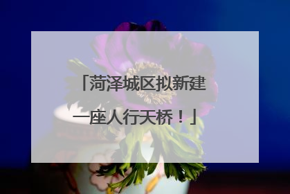 菏泽城区拟新建一座人行天桥！